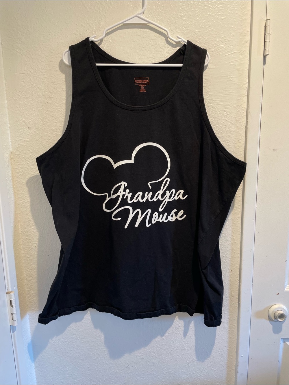 Boulder Creek Disney Grandpa Mouse Ears Black Tank Top Shirt Big Men 4XL